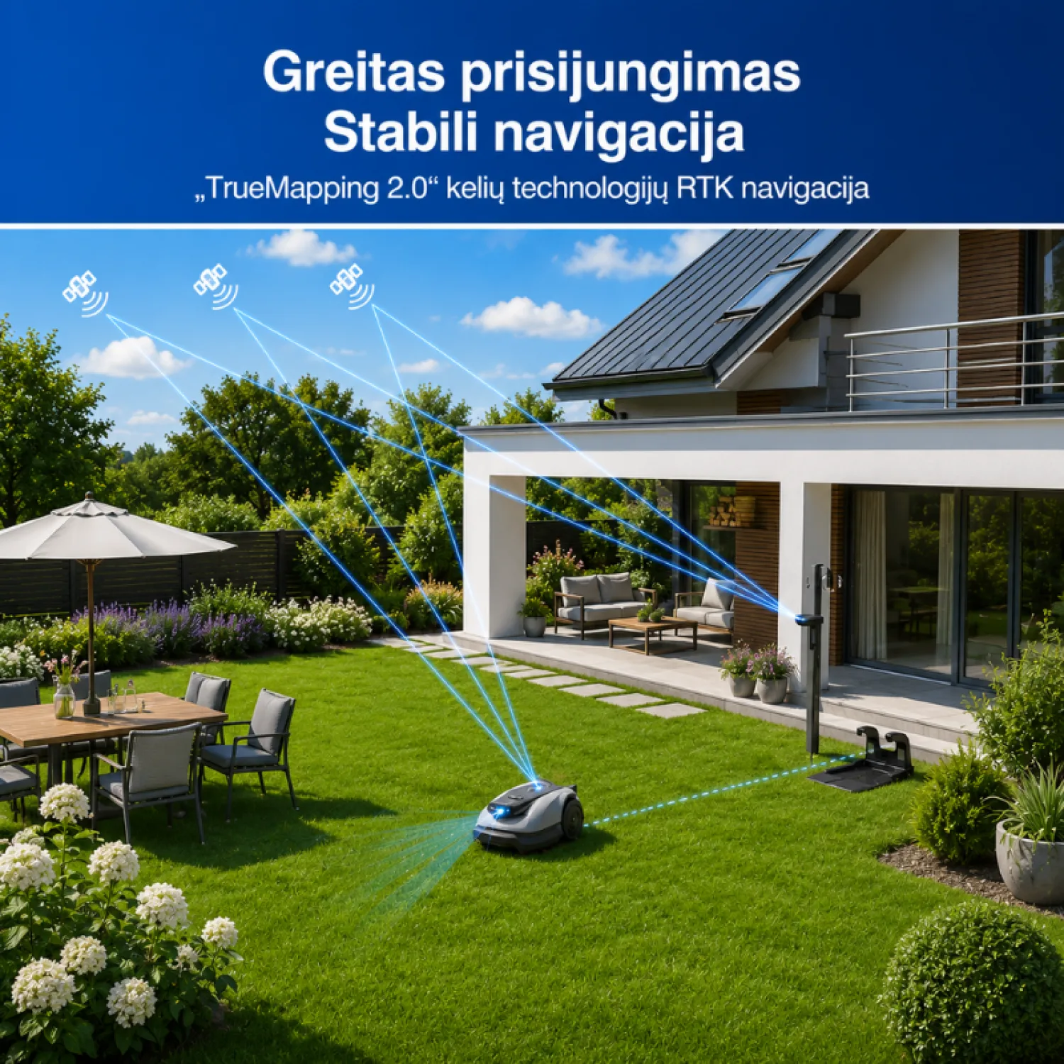 Ecovacs GOAT O800 RTK zāles pļāvējs robots