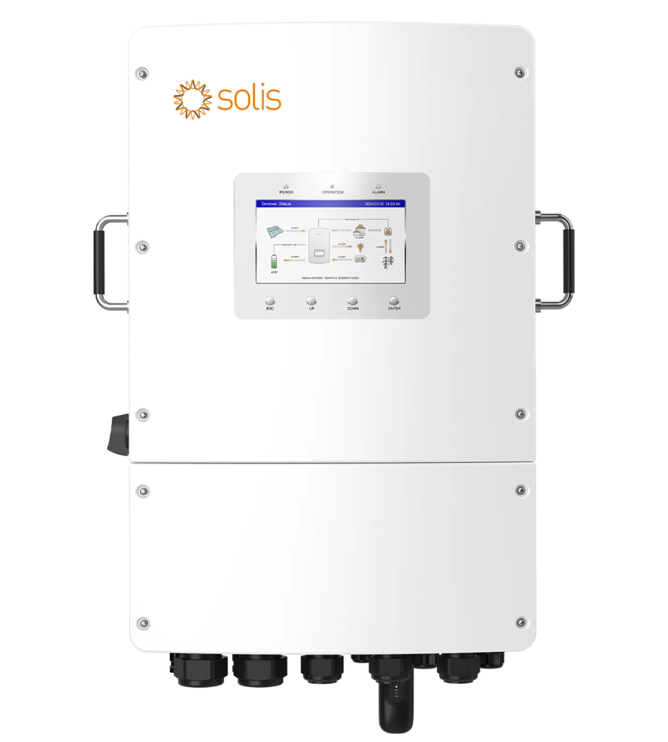 Solis S6-EH3P15K02-NV-YD-L 15 kW trīsfāžu hibrīda invertors