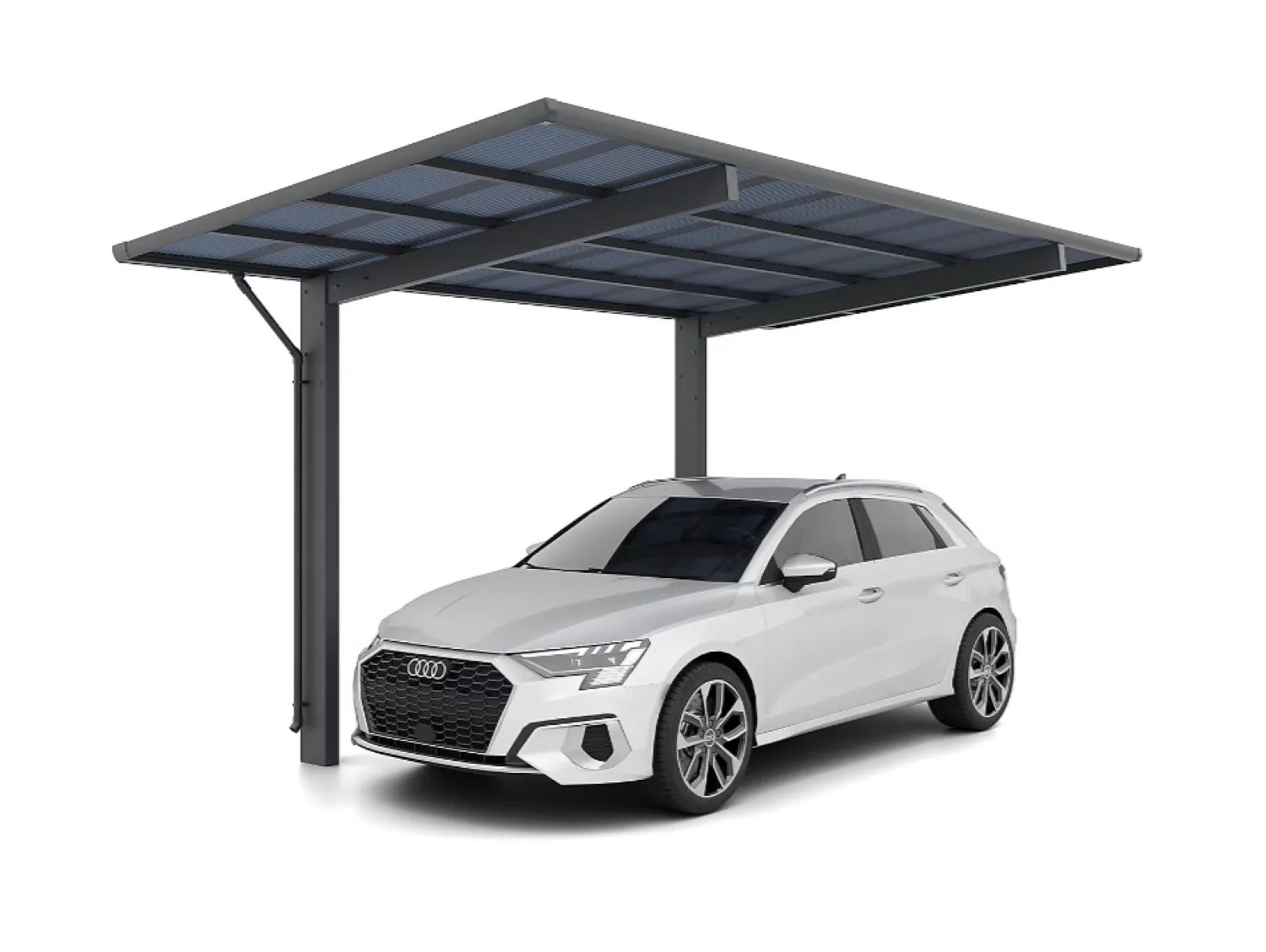 WING Type 80 alumīnija auto nojume, standarta versija